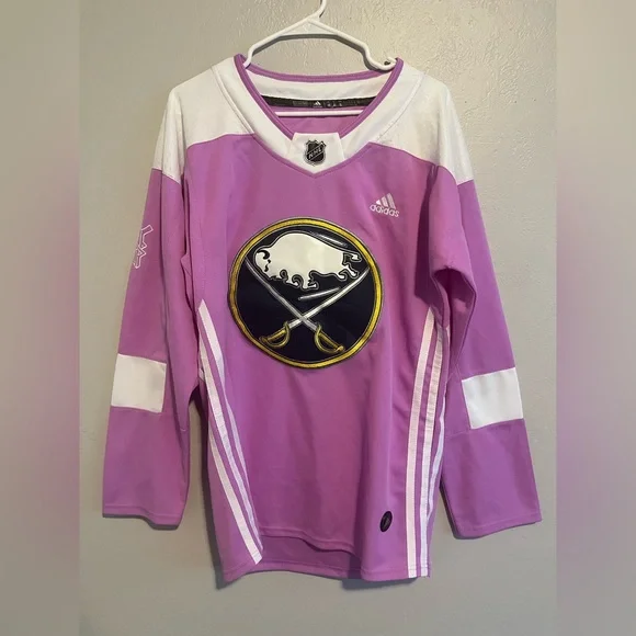 adidas Sweaters Sm M Buffalo Sabres Cancer Jersey Jack Eichel